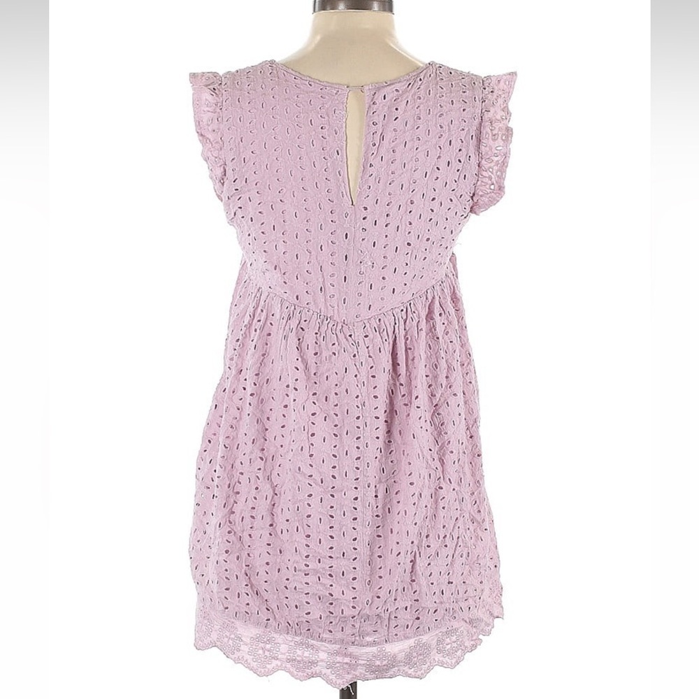 Mustard Seed Lavender Eyelet Lace Babydoll Romper - Picture 4 of 7